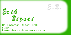 erik mizsei business card